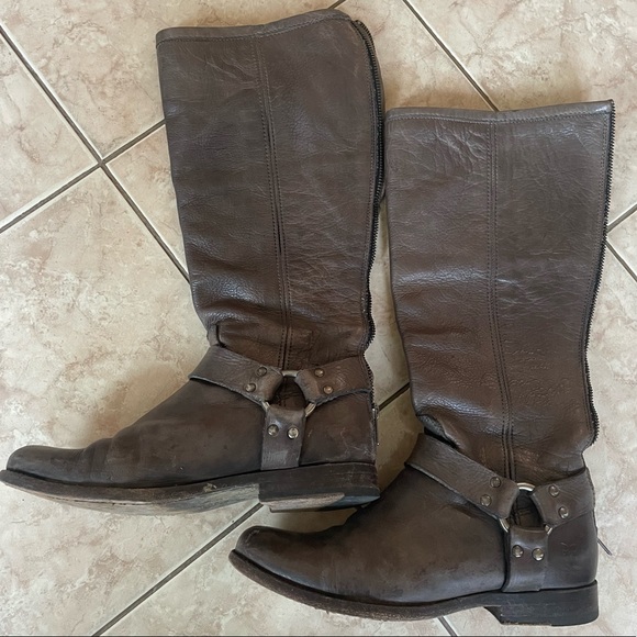 Frye Phillip Harness Tall Knee High Boots size 7.5 - Picture 2 of 7